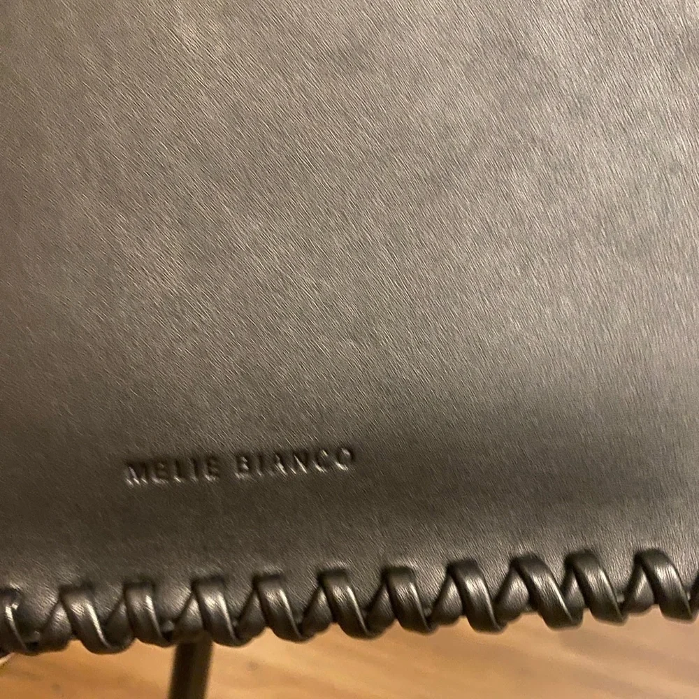 Melie Bianco Womens Black Olivia Crossbody Faux Leather Bag New without tags